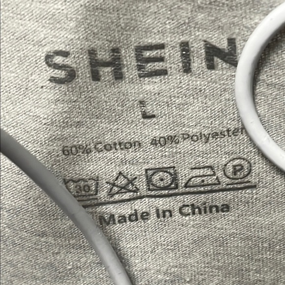 SHEIN Gray Short Sleeve Tee with Van Gogh Artistic Print - Picture 2 of 5